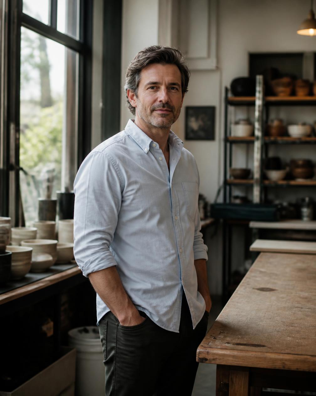 A small business owner in his workshop